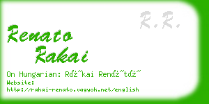 renato rakai business card